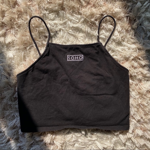 🐼Forever 21🐼 Spaghetti Strap High Neck Crop Top - Picture 2 of 6